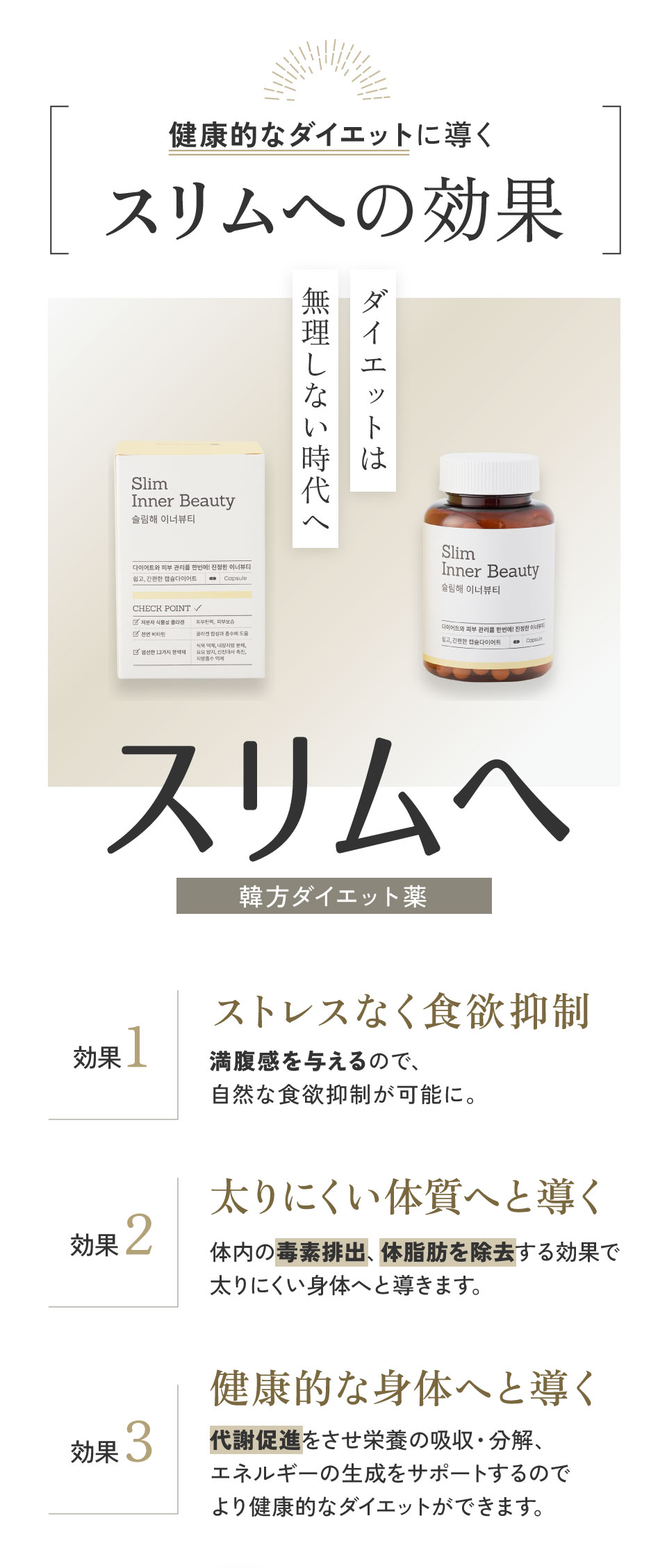 食欲制限＋毒素・体脂肪排出で健康的な体へ